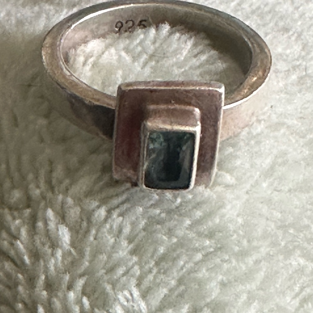 Elegant Silver Ring with Blue Stone